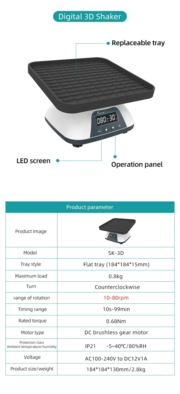 Agitador Orbital Multifuncional, OS-20Pro, JOANLAB – Oscilador Horizontal com Velocidade Ajustável para Laboratório - Image 13