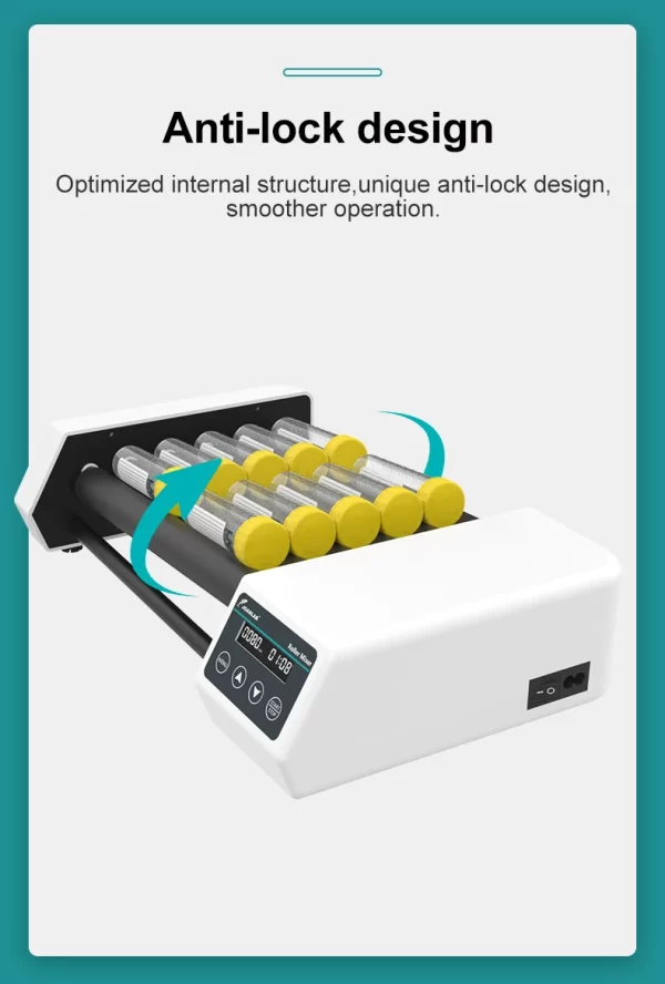 Misturador Horizontal RM-6Pro JOANLAB para Tubos de Sangue – Equipamento Laboratorial Digital com Velocidade Ajustável de 20 a 80 rpm - Image 15