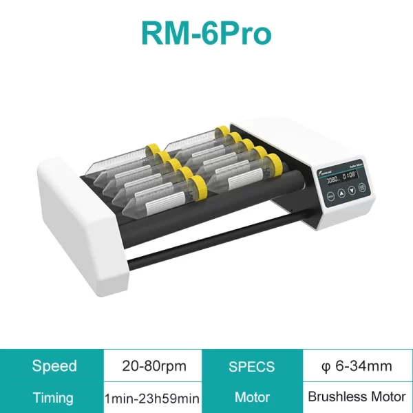 Misturador Horizontal RM-6Pro JOANLAB para Tubos de Sangue – Equipamento Laboratorial Digital com Velocidade Ajustável de 20 a 80 rpm - Image 7