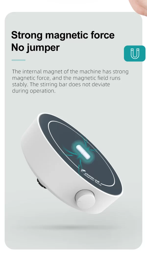 Agitador Magnético Mini, MS3, JOANLAB com Barra de Agitação – Mixer de Líquidos para Laboratório - Image 14