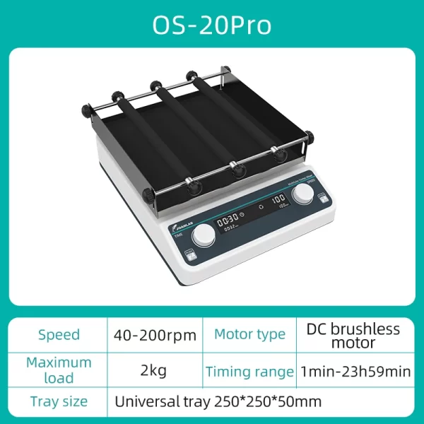 Agitador Orbital Multifuncional, OS-20Pro, JOANLAB – Oscilador Horizontal com Velocidade Ajustável para Laboratório - Image 8