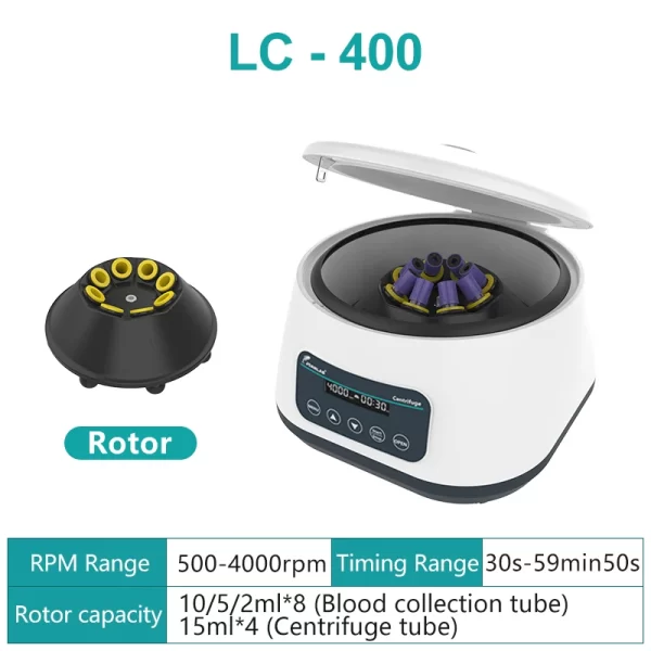 Centrífuga Digital de Laboratório JOANLAB para Plasma e PRP, Compatível com Tubos de Coleta de Sangue de 2ml, 5ml, 10ml e Tubos de Centrífuga de 15ml - Image 7